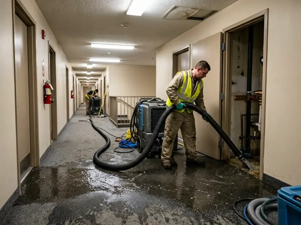 multi-unit-apartment-hallway-f-005 — frequently asked questions, Emergency Burst Pipe Water Extraction & Removal in Bridgman…